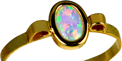 Παιδικό δαχτυλίδι χρυσό 14Κ με multi color πέτρα code GK0533