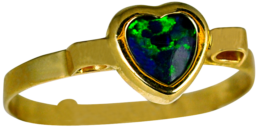 Παιδικό δαχτυλίδι χρυσό 14Κ με πράσινη πέτρα code GK0534