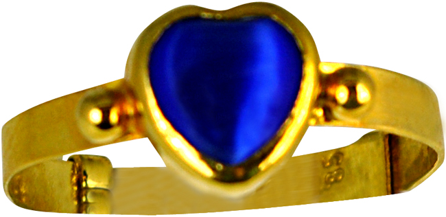 Παιδικό δαχτυλίδι χρυσό 14Κ με μπλε πέτρα code GK0536