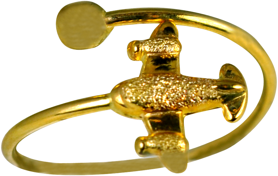 Παιδικό δαχτυλίδι χρυσό 14Κ αεροπλανάκι code GK0547