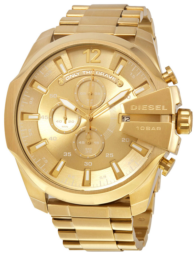 DIESEL Mega Chief Gold Stainless Steel Chronograph DZ4360