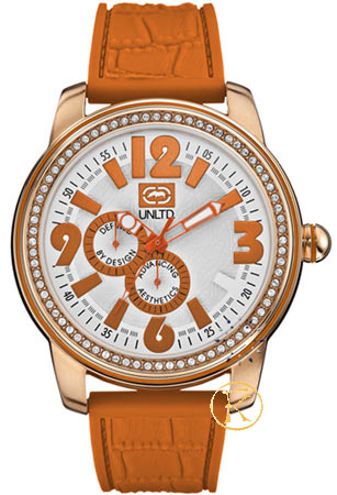 Marc Ecko Crystal The Miami Orange Rubber Strap E13544G1