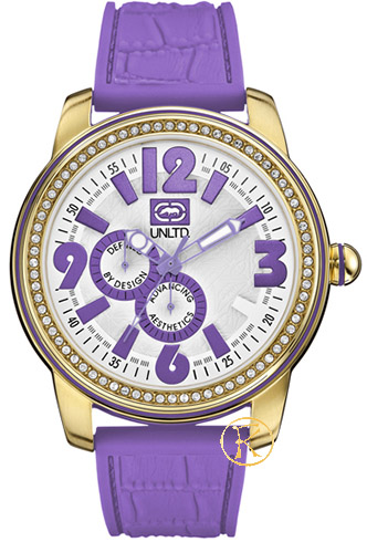 Marc Ecko Crystal Miami Purple Rubber Strap E13544G4