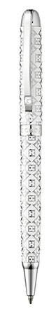 Escada Rhodium Plated White Lacquered Insignia Ballpoint Pen E90018