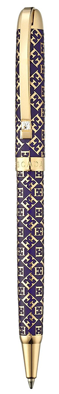 Escada Gold Plated Purple Lacquered Insignia Ballpoint Pen E90023