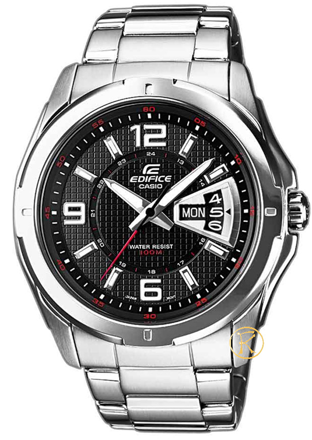 CASIO Edifice Stainless Steel Bracelet Black Dial EF-129D-1AVEF