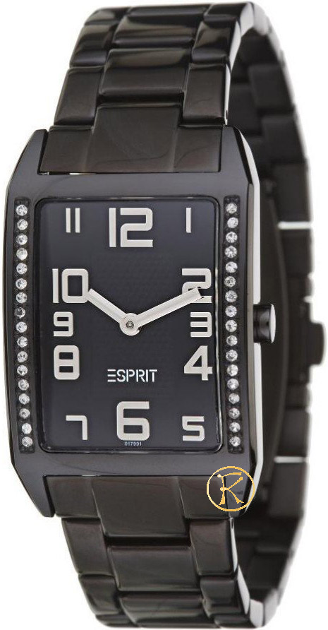 Esprit Allure Night Ladies Watch Quartz Analogue Black Dial Black Steel Strap ES101792003