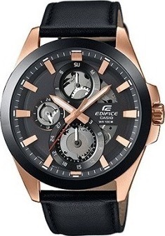 casio edifice rose gold black