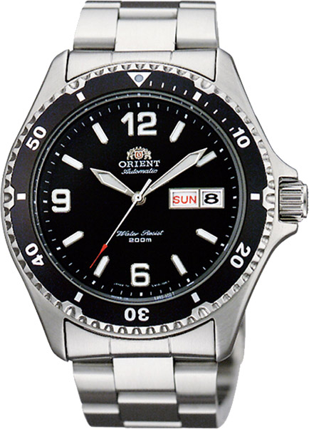 Orient Men's Mako II Analog Automatic Hand-Winding Silver Watch FAA02001B9