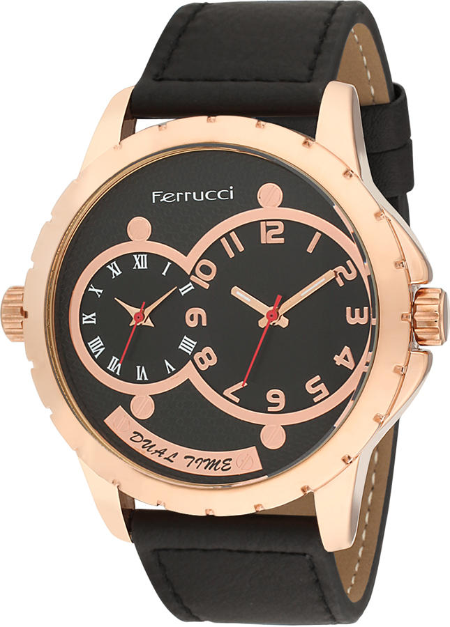 Ferrucci Dual Time Leather Band FC9724K.03