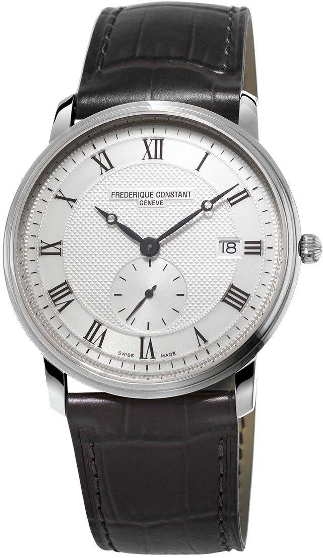 Frederique Constant Slim Line Black Leather Strap FC-245M5S6