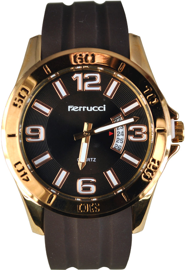 Ferrucci Brown Rubber Strap FC1240.02