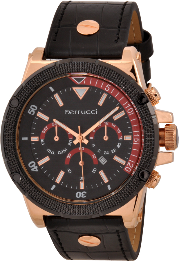 Ferrucci Leather Band Watch With Date FC7112.02