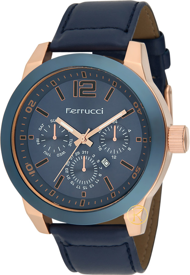 Ferrucci Blue Leather Strap Fc2161K.01