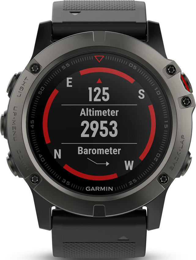 garmin fenix 5x sapphire edition slate gray with black band