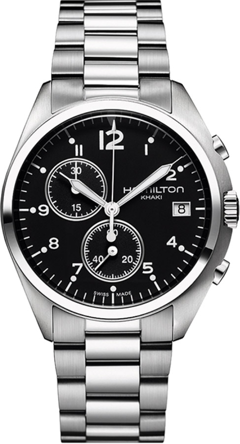 HAMILTON Khaki Pilot Pioneer Chrono Quartz Stainless Steel Bracelet H76512133