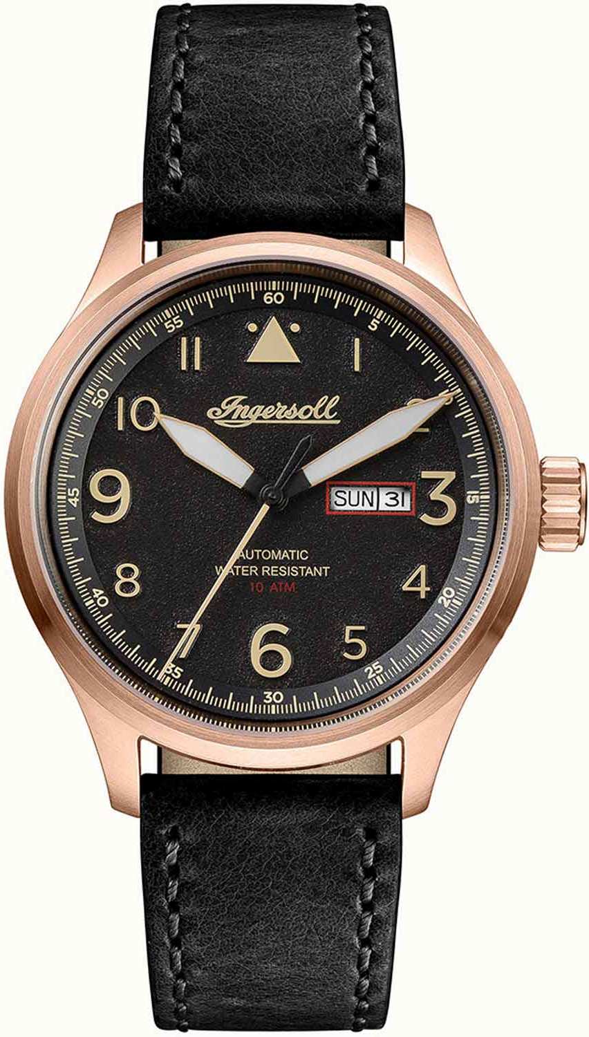 Ingersoll The Hawley Automatic Black Leather Strap I04602