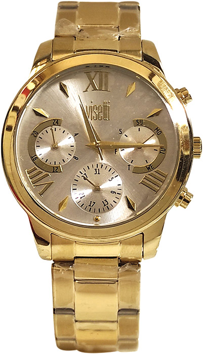 VISETTI Dolce Vita Multifunction Gold Stainless Steel Bracelet PE-475GI