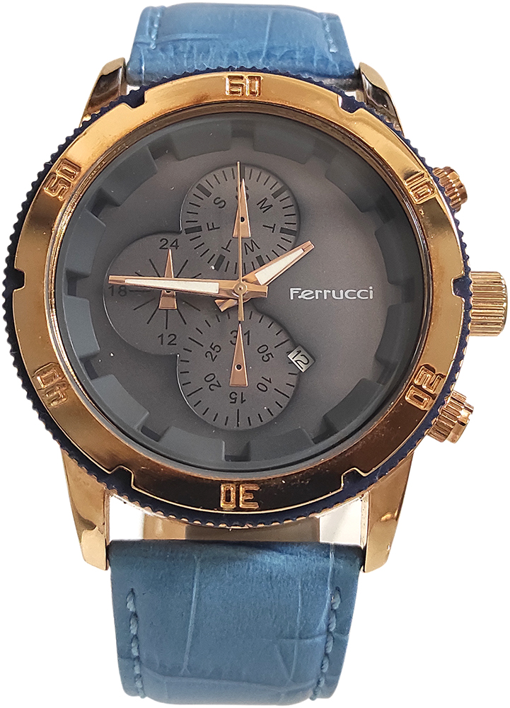 Ferrucci Grey Leather Strap FC9589.05