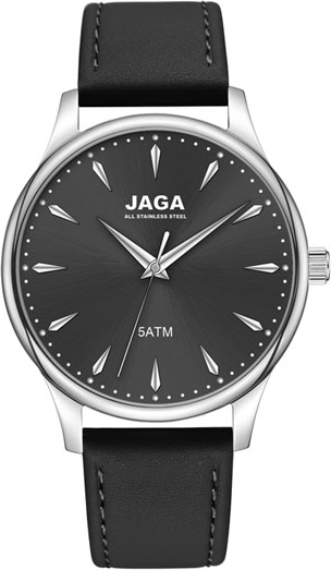 Jaga Black Leather Strap J102-3