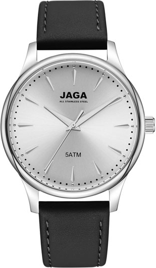 Jaga Black Leather Strap J102-4