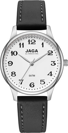 Jaga Black Leather Strap J103-1