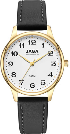 Jaga Black Leather Strap J103-2