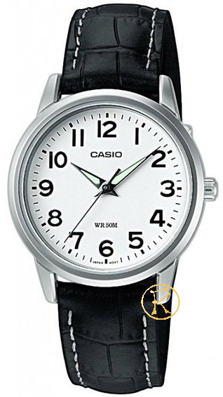 Casio Women's Collection White Dial & Leather Strap LTP-1303L-7BVEF