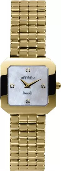 MICHEL HERBELIN Citadines Diamonds Gold Stainless Steel Bracelet MH17183/BP89
