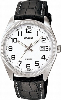 CASIO Collection Black Leather Strap MTP-1302PL-7BVEF