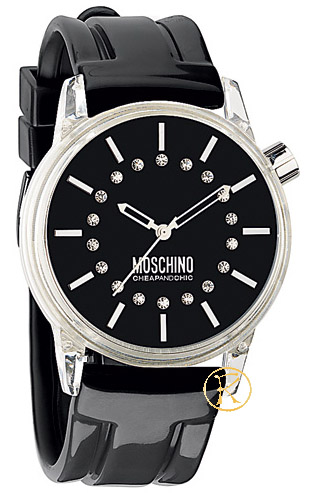 MOSCHINO Fantastic XXL Black Rubber Strap MW0301