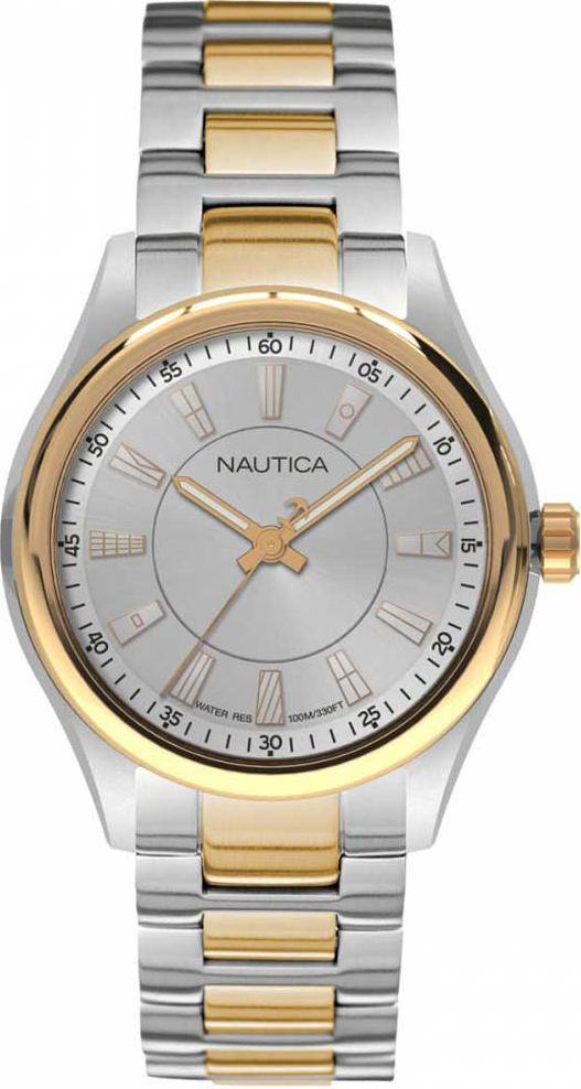 NAUTICA BST Flags Two Tone Stainless Steel Bracelet NAPBST005
