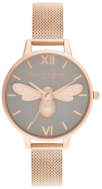 Olivia Burton Lucky Bee Grey/Rose Gold OB16FB10