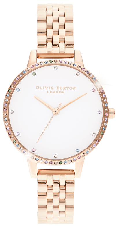 Olivia Burton Rainbow Bezel White/Rose Gold OB16RB21