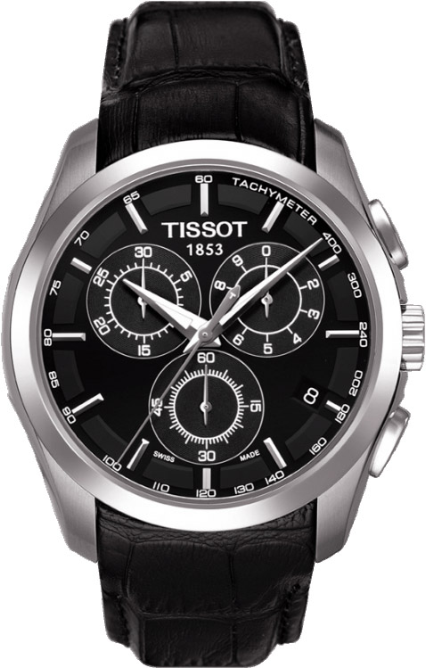 Tissot TREND Couturier Chronograph Black Leather Strap T035.617.16.051.00