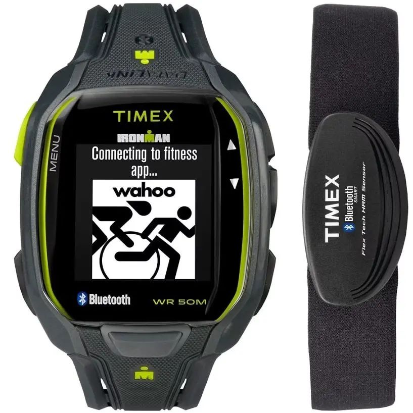 TIMEX Ironman Run X50 Smart Watch TW5K84500H4 with Flex Tech HRM Sensor