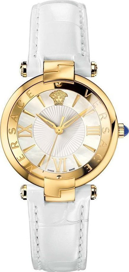 VERSACE Reve Gold White Leather Strap VAI030016