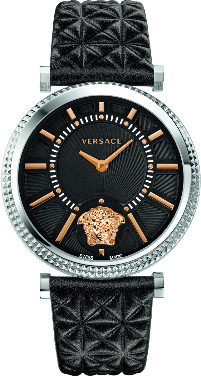 Versace Women's V-HELIX Analog Display Quartz Black Watch VQG020015