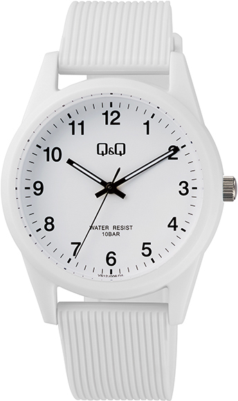 Q&Q White Rubber Strap VS12J006Y