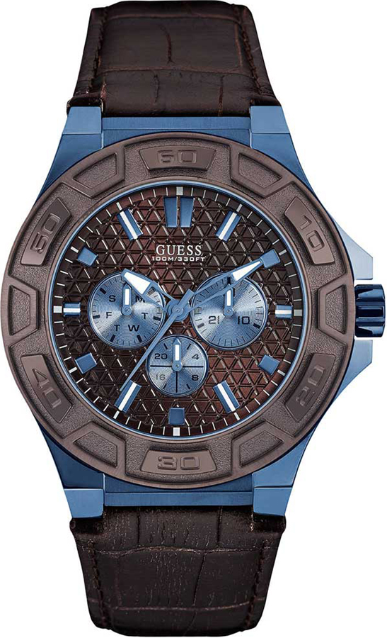 GUESS Brown Leather Chronograph W0674G5