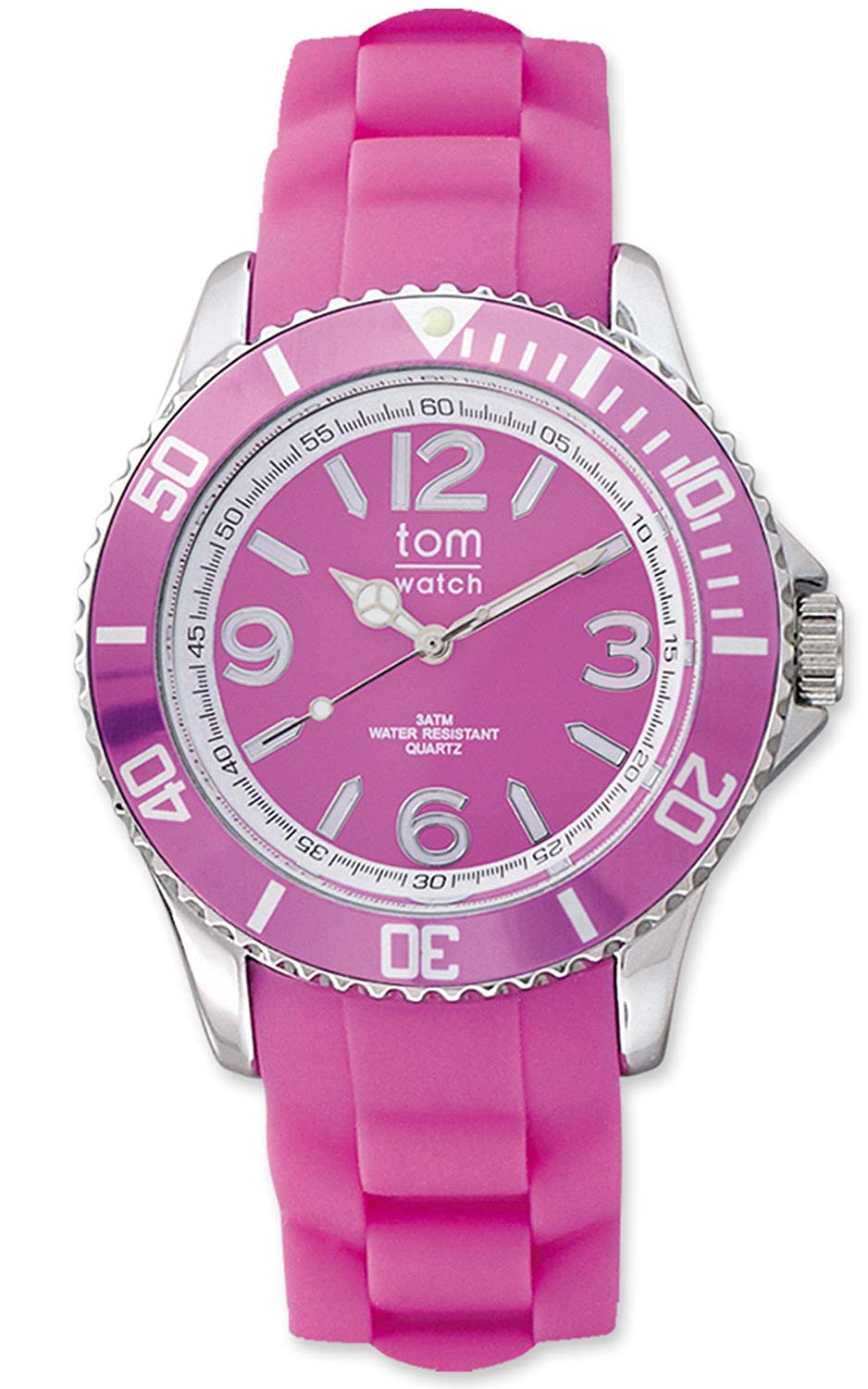 tom watch Unisex Adult Analogue Quartz Watch with Rubber Strap WA00127