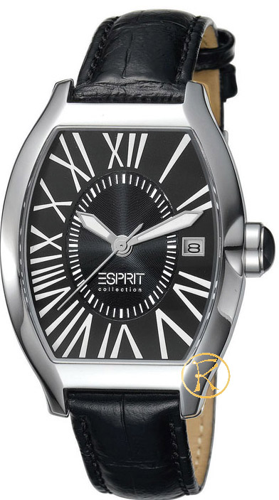 Esprit Hestia Pure Black Dial and Leather Strap  EL900362001