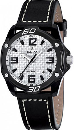 Festina Black Leather Strap F16491/1