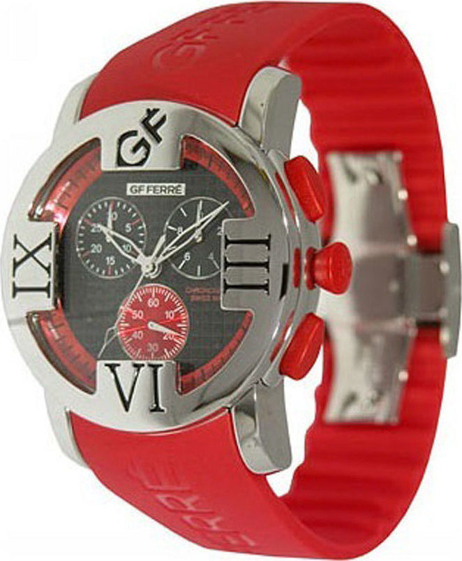 GF Ferre Watch Red Rubber Strap GF9026M03P