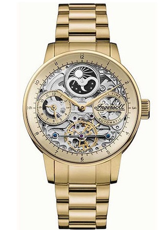 Ingersoll Jazz Automatic Dual Time Gold Stainless Steel Bracelet I07711