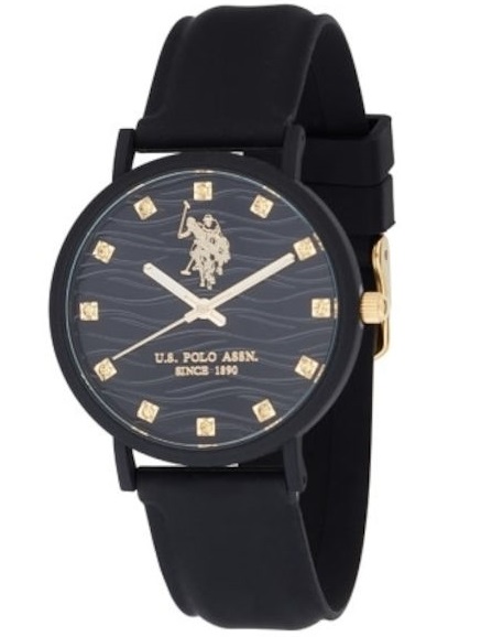U.S. Polo Assn. Lucy Black Rubber Strap USP8269BK