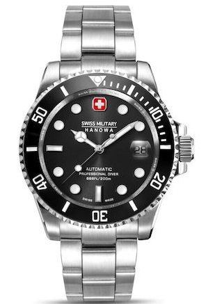 Swiss Military Hanowa Sealord Automatic Silver Stainless Steel Bracelet SMWGL0006301
