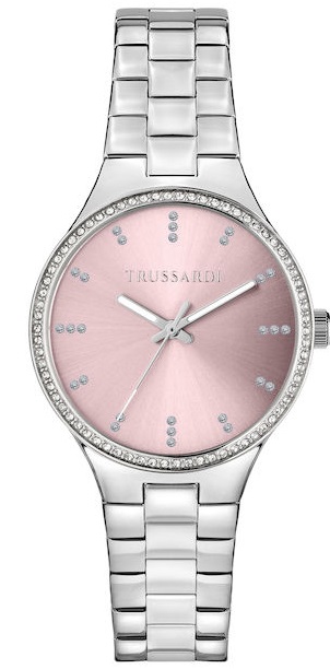 Trussardi T- Essenza Crystals Silver Stainless Steel Bracelet R2453172505