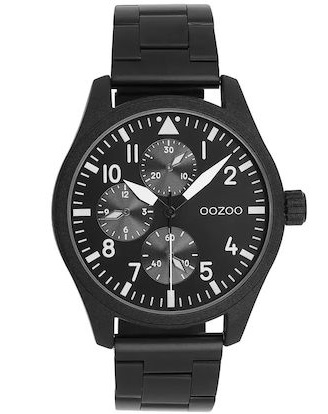 Oozoo Timepieces Black Metallic Bracelet C11509