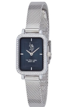 U.S. Polo Assn. Odette Silver Stainless Steel Bracelet USP8386BL